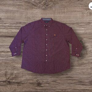US POLO ASSN Mens 2XL Big Red Plaid Shirt Long Sleeve Button Down NWT MSRP $ 60